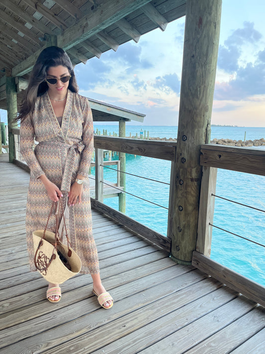 Neutral knit Maxi dress