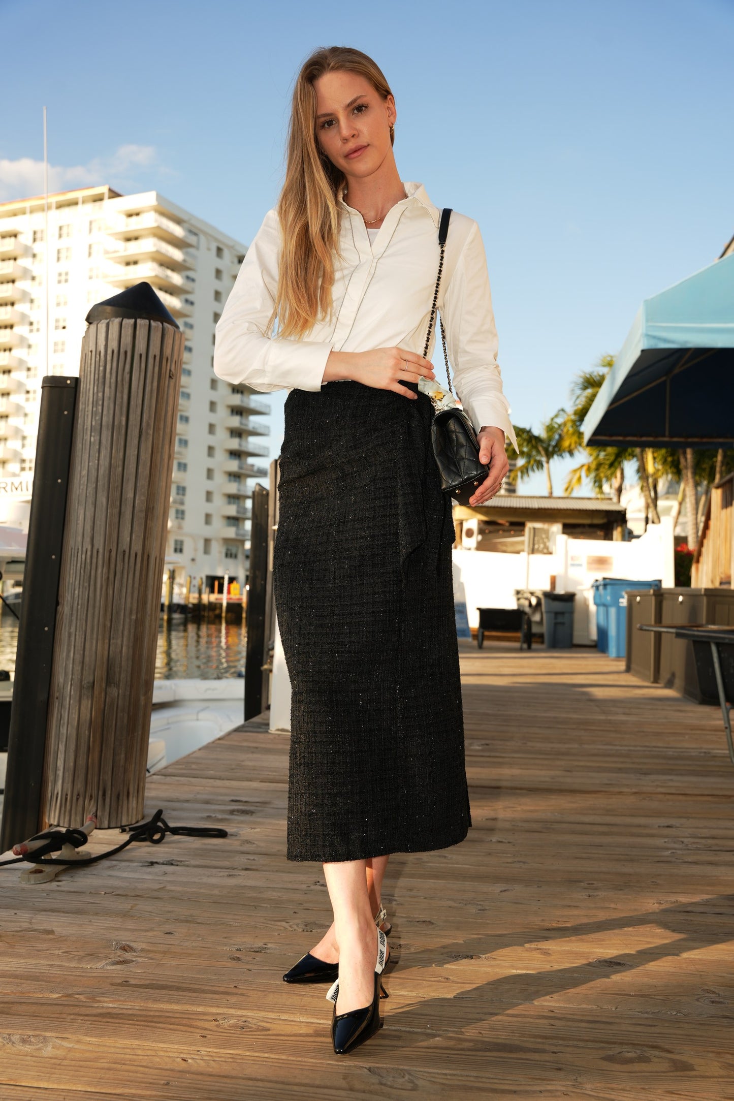 Tweed Midi Skirt