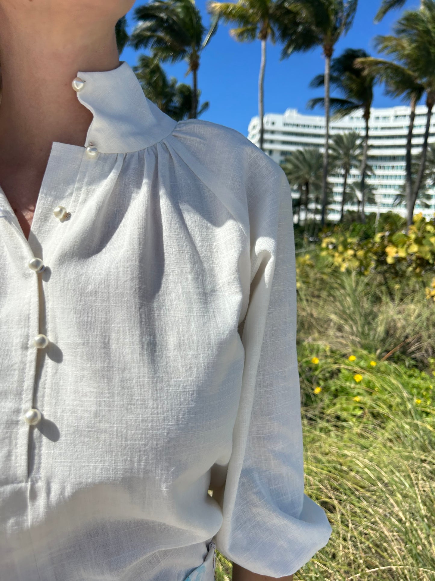 Pearl button top