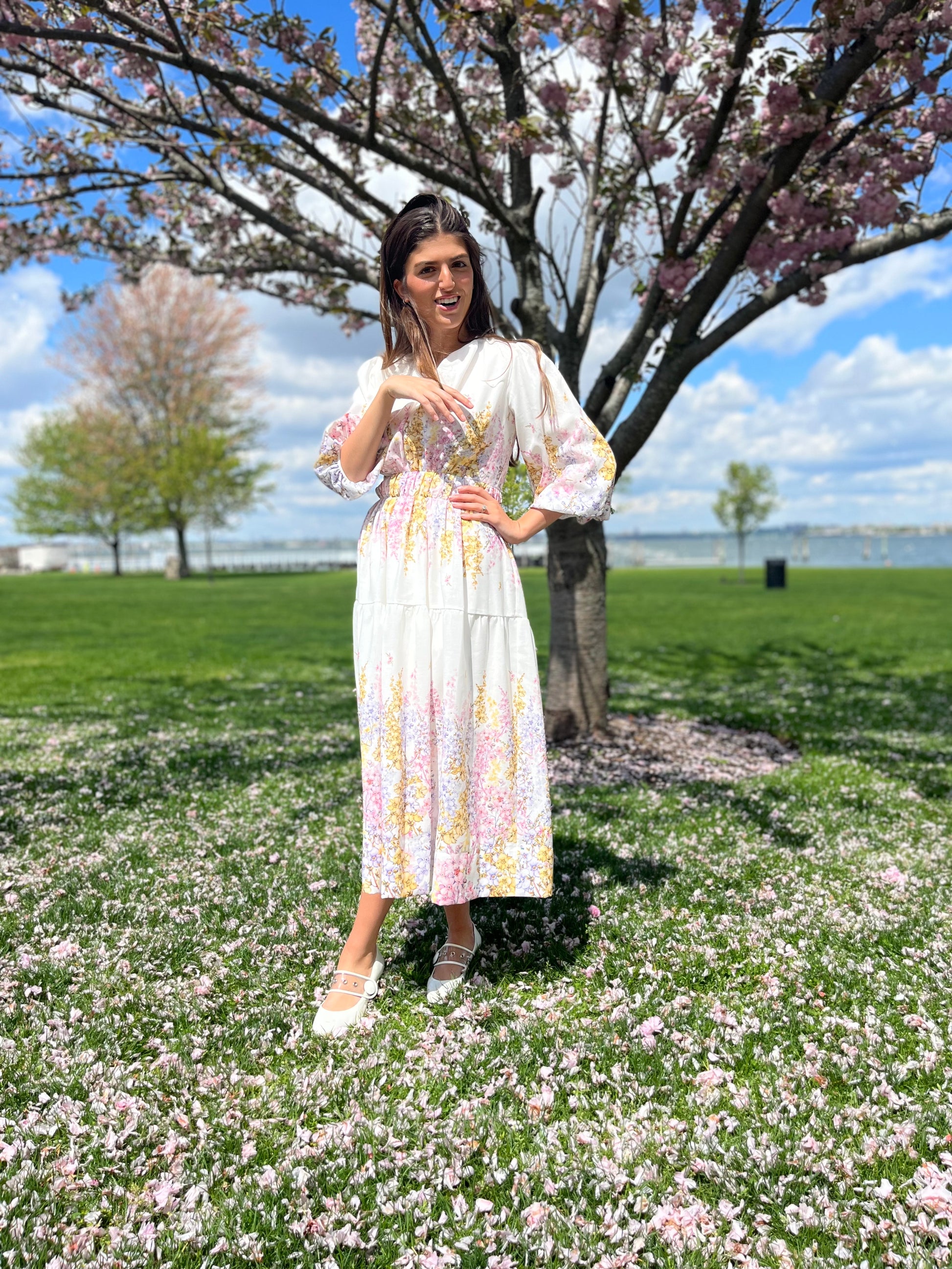 slim fit dress slacks Floral Print Midi Dress Natalie's Fashion House slim fit dress slacks Floral Print Midi Dress Natalie's Fashion House