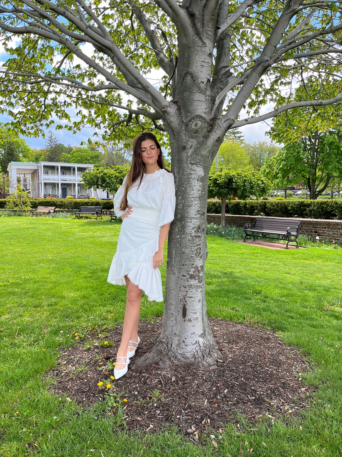 White Ruffle Skirt