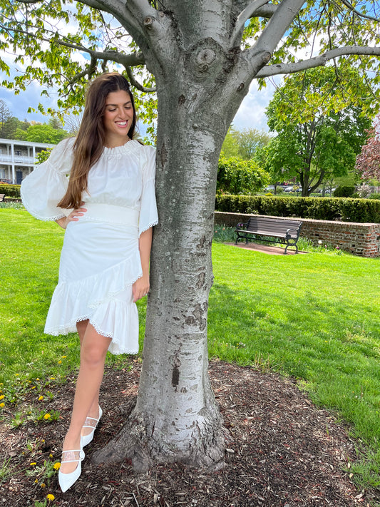 White Ruffle Skirt