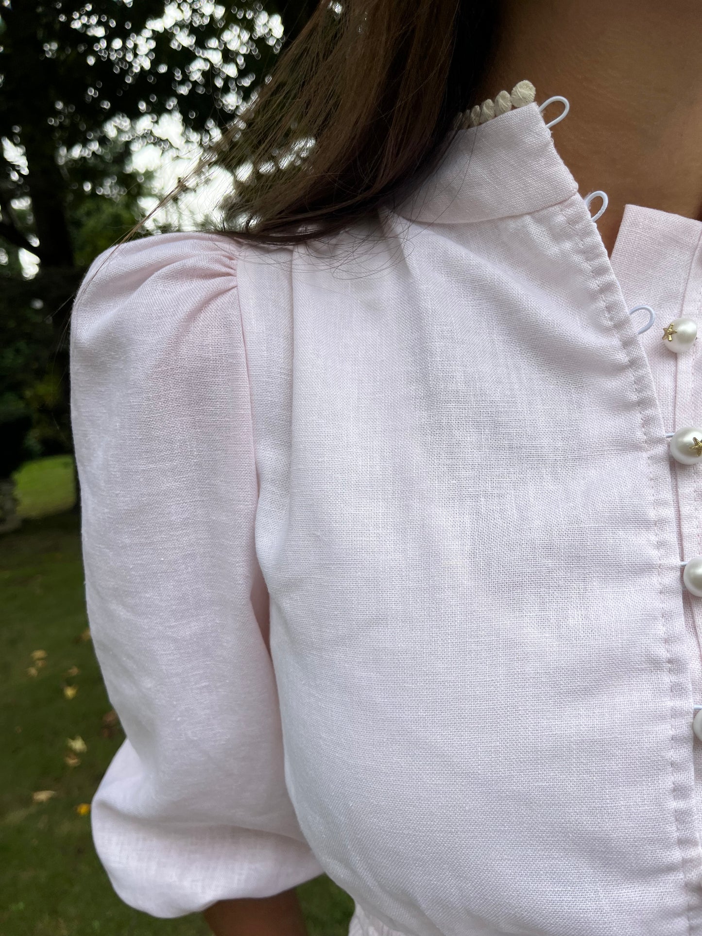 Pale Pink Linen Dress